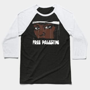 Free Palestine / Retro Style Design Baseball T-Shirt